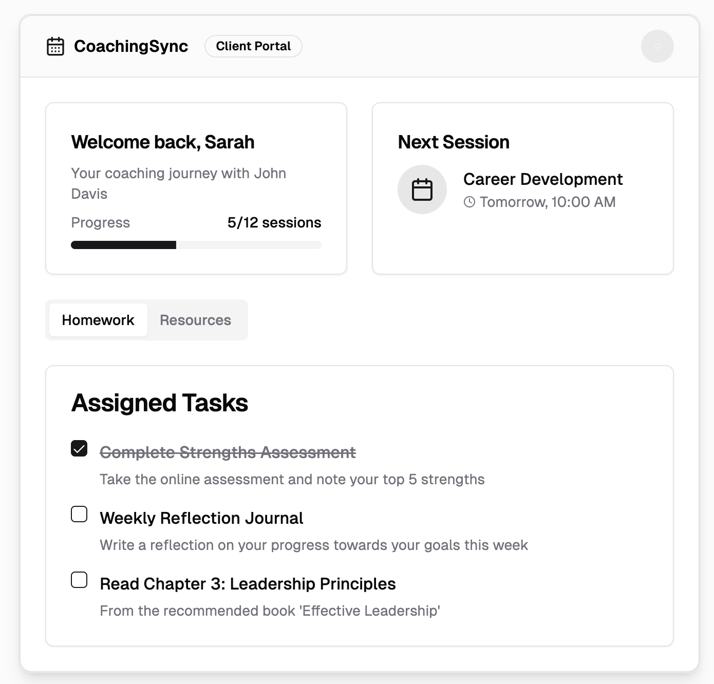 Client Portal Preview